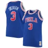 Allen Iverson Philadelphia 76ers 1996/97 Big Stylish & Tall Hardwood Classics Swingman Jersey Royal/Black/Red/White for Basketball Enthusiasts