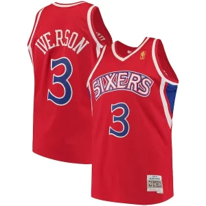 Allen Iverson Philadelphia 76ers 1996/97 Hardwood Premium Classics Swingman Jersey Red/White Must - Have for Jerseys Lovers
