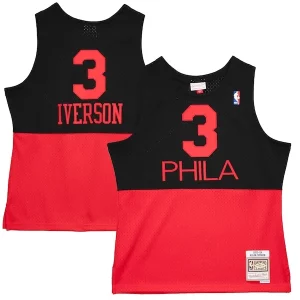 Allen Iverson Philadelphia 76ers 2003/04 Chic Hardwood Classics Reload 2.0 Swingman Jersey Black for Basketball Enthusiasts