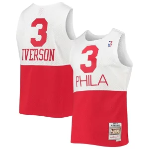 Allen Iverson Philadelphia 76ers 2003/2004 Hardwood Classics Swingman Elegant Jersey White/Red Great for Fans