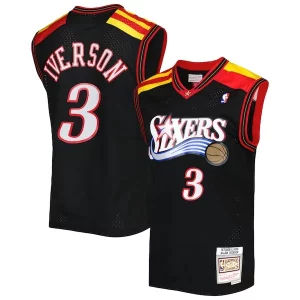 Allen Iverson Philadelphia 76ers Hardwood Classics 2006/07 Swingman Jersey Black Elegant Perfect for Game Day