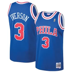 Allen Iverson Philadelphia 76ers Unique 1996/97 Hardwood Classics Throwback Swingman Jersey Royal Ideal for Collectors