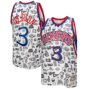 Allen Iverson Philadelphia Fabulous 76ers 1996/97 Swingman Jersey White for Basketball Enthusiasts