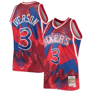 Allen Iverson Philadelphia Fabulous 76ers Hardwood Classics 1996/97 Hyper Hoops Swingman Jersey Red Must - Have for Jerseys Lovers