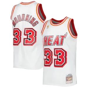 Alonzo Mourning Miami Heat Hardwood Classics Swingman Jersey White Trendy Perfect for Game Day
