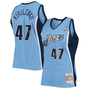 Andrei Trendy Kirilenko Utah Jazz 2009/10 Hardwood Classics Swingman Jersey Powder Blue Perfect for Game Day