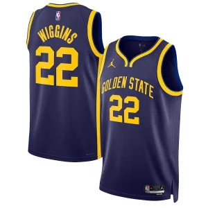 Andrew Stylish Wiggins Golden State Warriors Jordan Brand Unisex Swingman Jersey Statement Edition Navy Perfect for Game Day