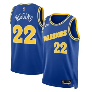 Andrew Wiggins Golden State Warriors Stylish Nike Swingman Jersey Classic Edition Blue Must - Have for Jerseys Lovers