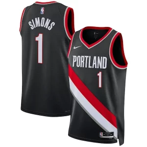 Anfernee Premium Simons Portland Trail Blazers Nike Unisex Swingman Jersey Icon Edition Black Perfect for Game Day