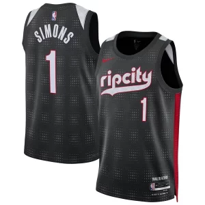 Anfernee Simons Portland Trail Blazers Nike Unisex 2024/25 Swingman Player Jersey City Edition Black Elegant for Basketball Enthusiasts