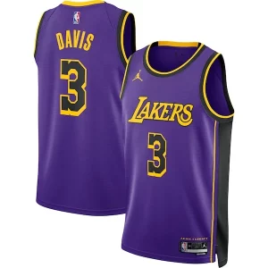 Anthony Davis Los Angeles Lakers Jordan Brand Eye - catching Unisex Swingman Jersey Statement Edition Purple Must - Have for Jerseys Lovers
