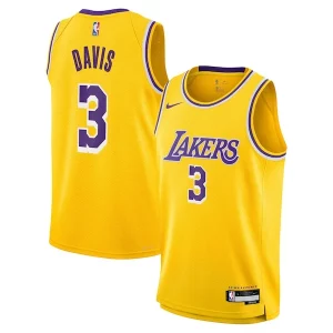 Anthony Davis Los Angeles Lakers Nike Trendy Youth Swingman Jersey Icon Edition Gold for Basketball Enthusiasts