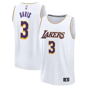 Anthony Davis Los Angeles Lakers Youth Elegant Fast Break Replica Player Jersey Association Edition White Ideal for Collectors