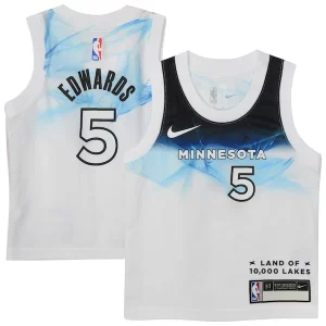 Anthony Edwards Minnesota Timberwolves Nike Elegant Toddler 2024/25 Swingman Player Jersey City Edition White Must - Have for Jerseys Lovers