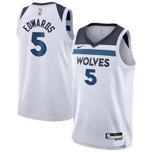 Anthony Edwards Minnesota Timberwolves Nike Youth Swingman Jersey Association Unique Edition White Great for Fans