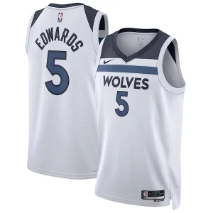 Anthony Edwards Stylish Minnesota Timberwolves Nike Unisex Swingman Jersey Association Edition White Great for Fans