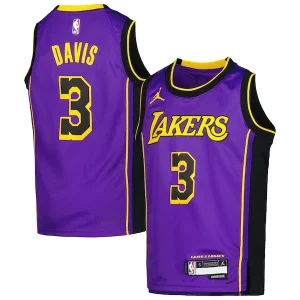 Anthony Stylish Davis Los Angeles Lakers Jordan Brand Youth Swingman Jersey Statement Edition Purple Perfect for Game Day