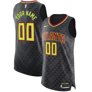 Atlanta Hawks Nike Authentic Custom Jersey Black Fabulous Icon Edition for Basketball Enthusiasts