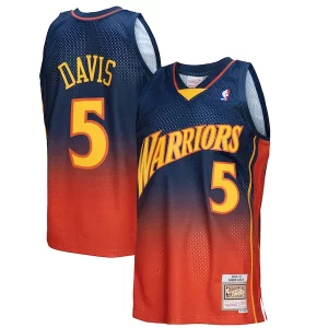 Baron Davis Golden State Warriors 2006/07 Hardwood Classics Fadeaway Swingman Player Jersey Trendy Navy/Orange Perfect for Game Day