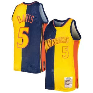 Baron Davis Golden State Warriors Hardwood Classics 2006/07 Split Fabulous Swingman Jersey Navy/Gold Perfect for Game Day