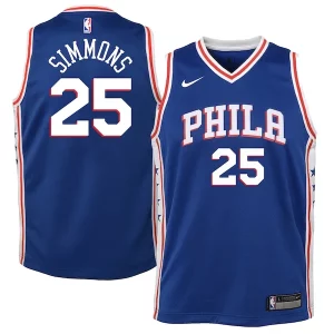 Ben Simmons Philadelphia 76ers Nike Trendy Youth Swingman Jersey Royal Icon Edition/White Great for Fans