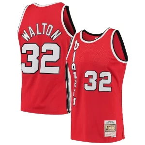 Bill Walton Portland Trail Blazers Eye - catching 1976/77 Hardwood Classics Swingman Jersey Red Great for Fans