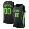 Boston Celtics Stylish Nike Unisex 2024/25 Custom Swingman Jersey City Edition Black Perfect for Game Day