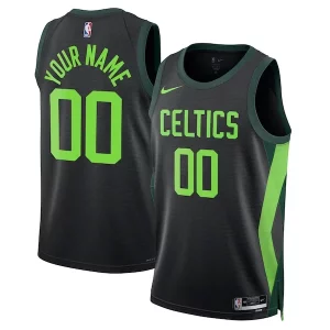 Boston Celtics Stylish Nike Unisex 2024/25 Custom Swingman Jersey City Edition Black Perfect for Game Day