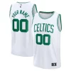 Boston Celtics Fast Break Custom Jersey Association Edition White/Kelly Green/Black Unique Must - Have for Jerseys Lovers