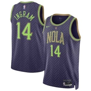 Brandon Ingram Elegant New Orleans Pelicans Nike Unisex 2024/25 Swingman Player Jersey City Edition Purple Great for Fans