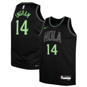 Brandon Ingram New Fabulous Orleans Pelicans Nike Youth Swingman Replica Jersey City Edition Black Ideal for Collectors