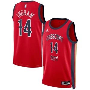 Brandon Ingram New Premium Orleans Pelicans Jordan Brand Unisex Swingman Jersey Statement Edition Red for Basketball Enthusiasts
