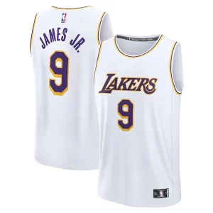Bronny James Los Angeles Lakers Fast Break Replica Player Elegant Jersey Association Edition White Must - Have for Jerseys Lovers