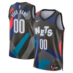 Brooklyn Nets Nike Unisex 2023/24 Custom Swingman Jersey Black City Edition Trendy Must - Have for Jerseys Lovers