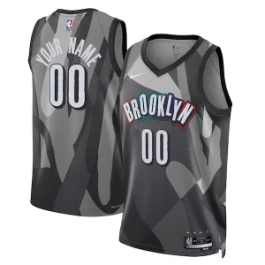 Brooklyn Nets Nike Unisex 2024/25 Custom Swingman Chic Jersey City Edition Gray for Basketball Enthusiasts