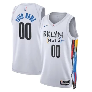 Brooklyn Nets Nike Unisex Eye - catching 2022/23 Swingman Custom Jersey City Edition White Ideal for Collectors