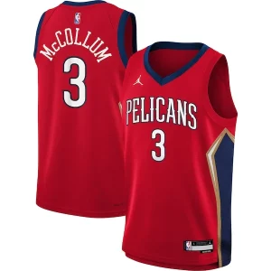 C.J. McCollum New Orleans Pelicans Jordan Brand Trendy Youth Swingman Jersey Statement Edition Red Must - Have for Jerseys Lovers