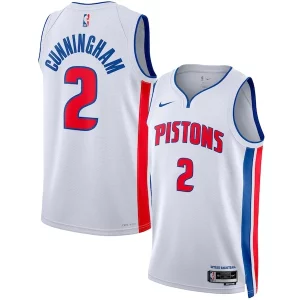 Cade Cunningham Detroit Pistons Eye - catching Nike Unisex Swingman Jersey Association Edition White/Blue Great for Fans