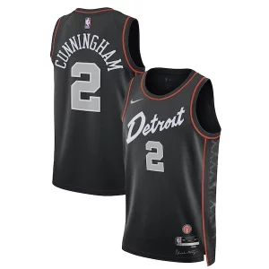 Cade Cunningham Detroit Pistons Nike Unisex 2023/24 Swingman Jersey Black City Eye - catching Edition Must - Have for Jerseys Lovers