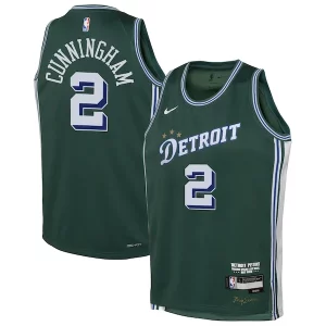 Cade Cunningham Detroit Pistons Nike Youth 2022/23 Swingman Jersey Eye - catching City Edition Green for Basketball Enthusiasts
