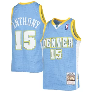 Carmelo Anthony Denver Nuggets Youth 2003 04 Premium Hardwood Classics Swingman Jersey Powder Blue for Basketball Enthusiasts