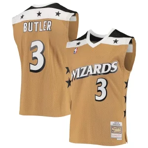 Caron Butler Trendy Washington Wizards 2001/02 Hardwood Classics Swingman Jersey Gold Perfect for Game Day