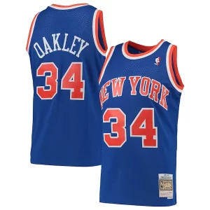 Charles Oakley New York Knicks Hardwood Classics Swingman Jersey Trendy Blue Must - Have for Jerseys Lovers