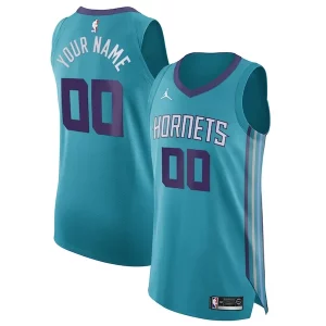Charlotte Hornets Jordan Brand Authentic Fabulous Custom Jersey Teal Icon Edition Ideal for Collectors