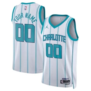 Charlotte Hornets Jordan Brand Unisex Swingman Custom Jersey White Elegant Association Edition Must - Have for Jerseys Lovers