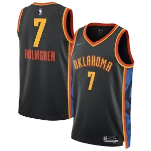 Chet Holmgren Oklahoma City Thunder Nike Unisex 2024/25 Swingman Player Jersey City Edition Black Unique Perfect for Game Day