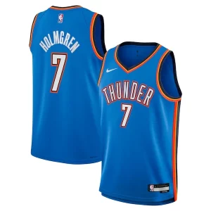 Chet Holmgren Oklahoma City Thunder Nike Youth Swingman Jersey Trendy Icon Edition Blue for Basketball Enthusiasts