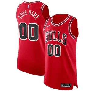 Chicago Bulls Nike Gorgeous Authentic Custom Jersey Red Icon Edition for Basketball Enthusiasts