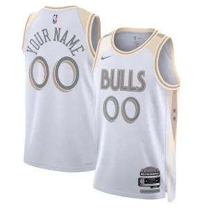 Chicago Bulls Nike Unisex 2024/25 Custom Elegant Swingman Jersey City Edition White Great for Fans