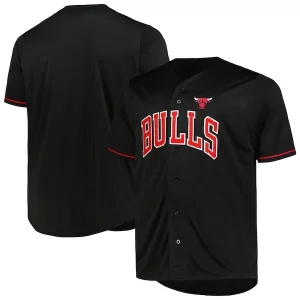 Chicago Bulls Profile Big & Tall Pop Trendy Jersey Black Must - Have for Jerseys Lovers